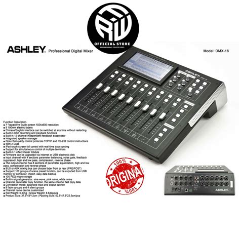 MIXER AUDIO DIGITAL ASHLEY DMX 16 DMX16 DMX 16 ORIGINAL 16