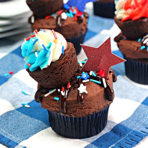 Patriotic Brownie Cupcakes Recipe From Val S Kitchen