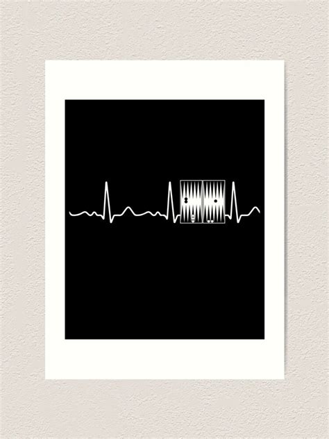 Backgammon Heartbeat Pulse Heart Line Ekg Art Print For Sale By