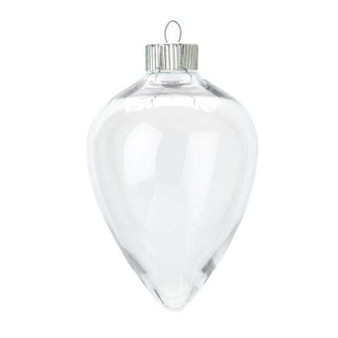 Darice Shatterproof Clear Plastic Teardrop Christmas Ornament 100mm X