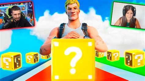 CARRERA EXTREMA De LUCKY BLOCKS En FORTNITE Con Mi NOVIA YouTube