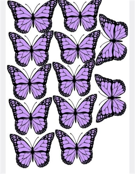 Mariposas Para Ramo Butterfly Template Butterfly Printable Purple