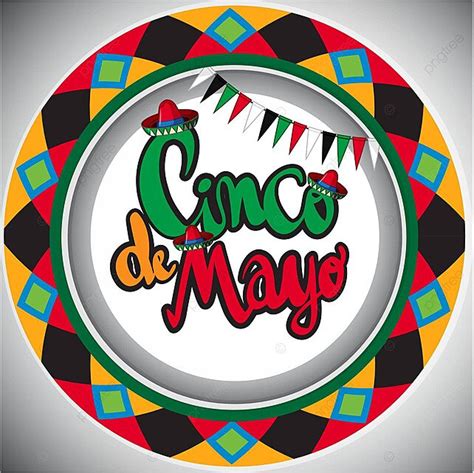 Rounddesigned Cinco De Mayo Card Template Flag Day Drawing Vector Flag