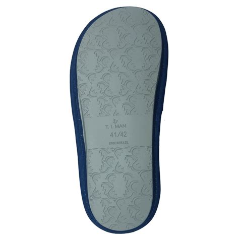 Chinelo De Quarto Masculino Aberto Azul Jeans