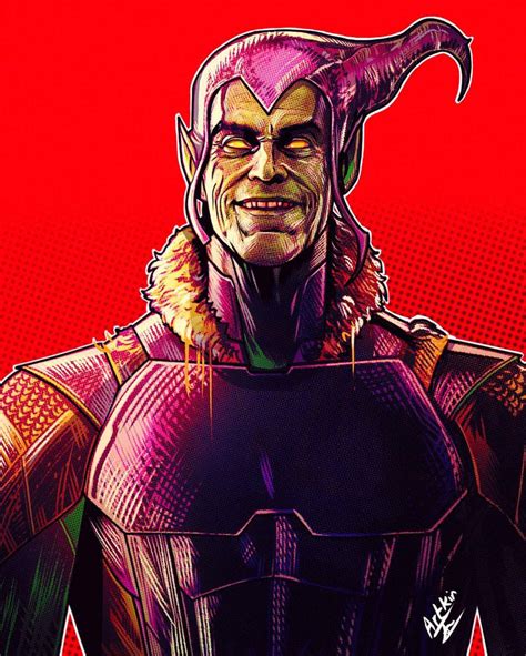 Willem Dafoe As Classic Green Goblin By Artkin By Tytorthebarbarian On