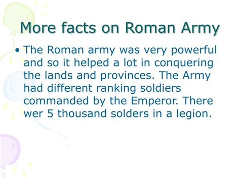 Ppt The Roman Army Or A Soldiers Life In The Roman Army Powerpoint