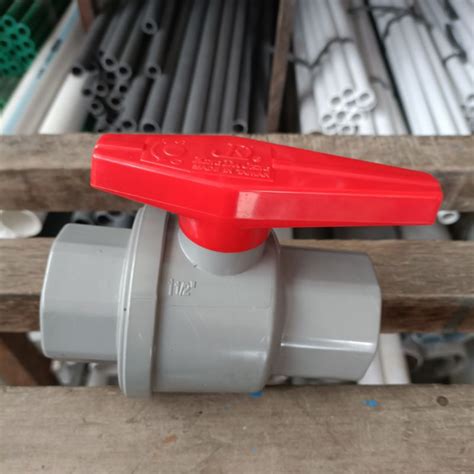 Jual Ball Valve KDJ 1 1 2 Inch Dim PVC Stop Kran Ballvalve