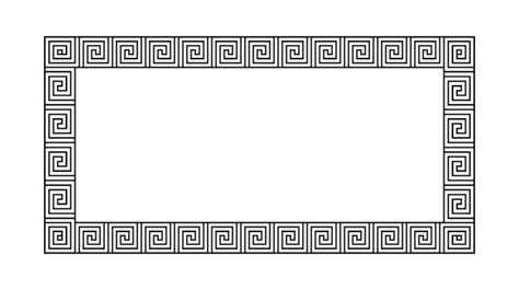 Premium Vector Greek Ornament Frame Meander Rectangle Pattern Ancient Greek Fret Border