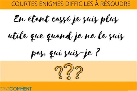 40 ÉNIGMES DIFFICILES avec RÉPONSE