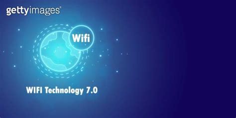 Wifi 70 Futuristic Blue Abstract Technology Background Wifi 7 Technology Concept Connecting