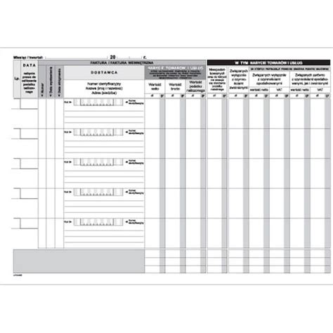 Druk Ewidencja Vat Nabycia Rodk W Trwa Ych Michalczyk I Prokop