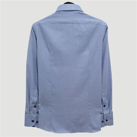 Camisa Azul Estructura Labrada Marca Colletti Cl Sico