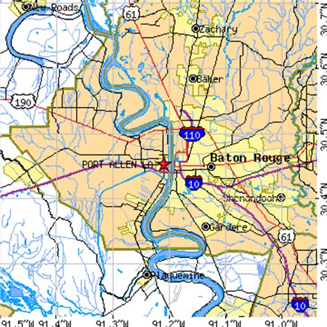 Port Allen, Louisiana (LA) ~ population data, races, housing & economy