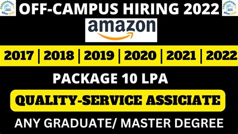 Amazon Off Campus Hiring Any Graduate Can Apply No Criteria