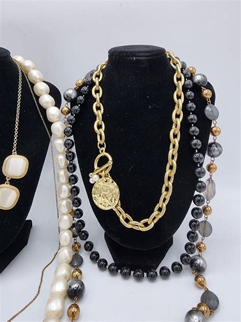 Vintage To Now Costume Jewelry 6 Statement Necklace Gem