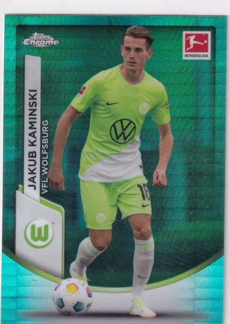 Topps Chrome Bundesliga Num Ro Jakub Kaminski Aqua R Fracteur