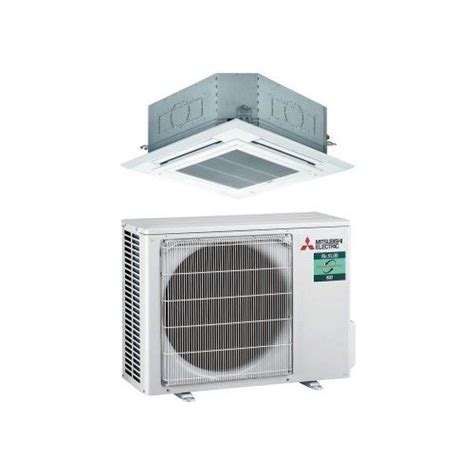 Mitsubishi Electric Puz Zm35vka Pla M35ea Monosplit Kit With 4 Way Cassette 90x90 12000 Btu