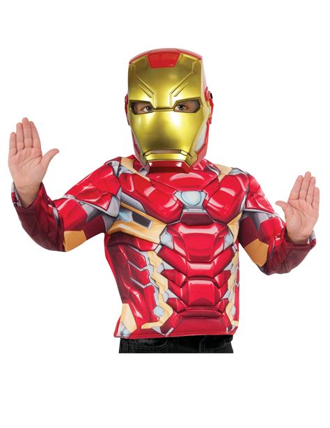 Demi Masque Plastique Iron Man™ Enfant Décoration Anniversaire Et