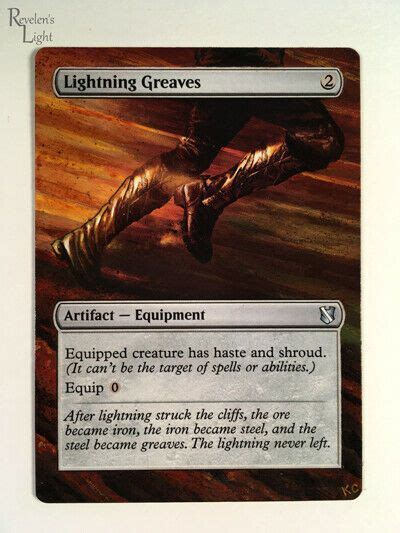 Lightning Greaves Hand Painted Mtg Alter Revelen S Light Altered