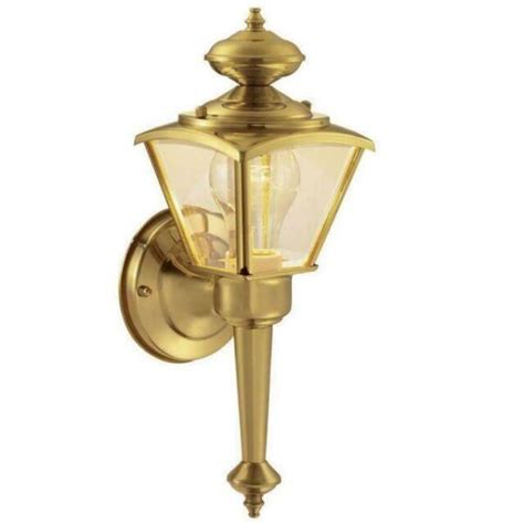 Hampton Bay Outdoor Wall Coach Light Polished Brass 252 577 For Sale