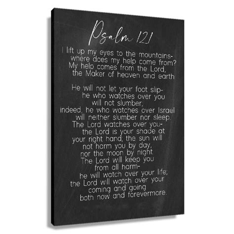 Psalm 121 Wall Art Bible Verse Poster Landscape Home Artwork Modern