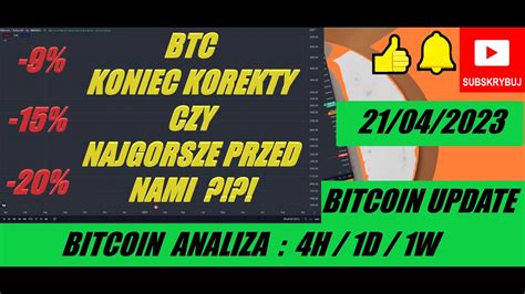 KRYPTOWALUTY ANALIZA 21 04 2023 BITCOIN UPDATE BITCOIN ANALIZA