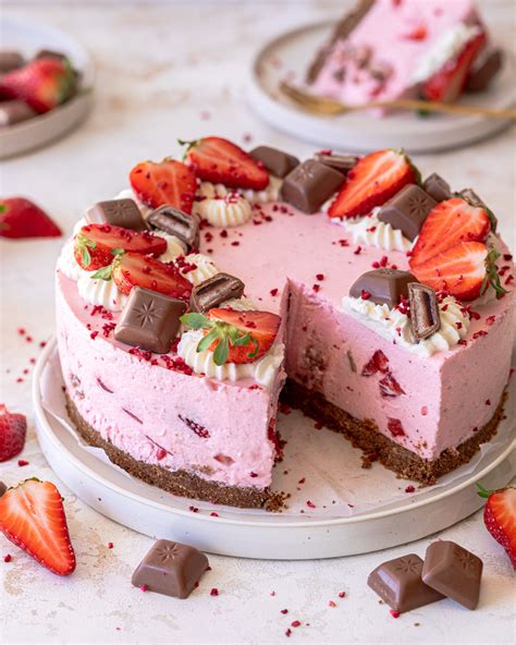 Erdbeer Käsekuchen mit Schoko Keksboden ohne Backen Emma s