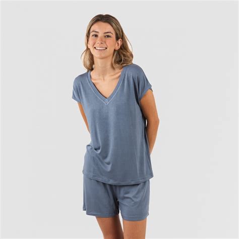 Pijama Corto Manga Fluida Viscosa Mujer Liso Talla De Ropa S Colores