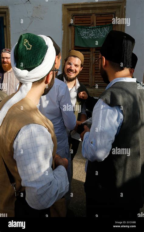 Naqshbandi Sufi Muslims In The Lefke Dergah Cyprus Stock Photo Alamy