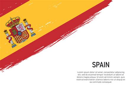 Grunge Styled Brush Stroke Background With Flag Of Spain 11311054