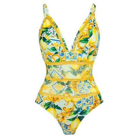 Vintage Women Swimwear One Piece Swimsuit Luxury Bikini Backless Beach