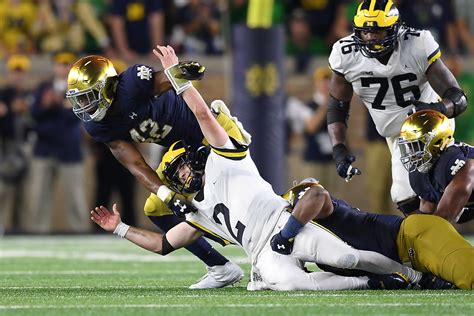 At Notre Dames Holy Ground Ugly Moments Define Michigans Loss The