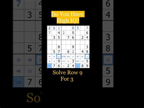 Only People With High IQ Can Solve This Sudoku Shorts 67 Sudoku