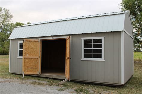 Repo 12 X24 Side Lofted Barn Garage With Electric Workbench And