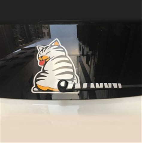 Fochutech Car Auto Body Sticker Funny Cat Tail Rear