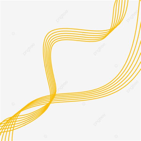 Hand Drawn Yellow Wavy Lines Design Hand Drawn Line Clipart Yellow