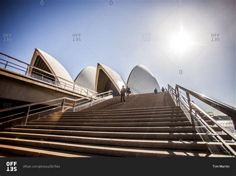 Sydney, Australia - May 13, 2015: Steps to Sydney Opera House stock photo - OFFSET