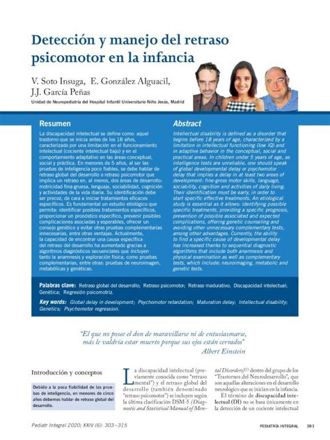 Pdf Detecci N Y Manejo Del Retraso Psicomotor En La Infancia