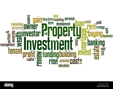 Property Investment Word Cloud Concept On White Background Stock Photo