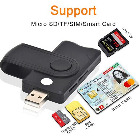 Usb Sim Smart Card Reader For Bank Card Ic Id Emv Sd Tf Mmc Card Reader