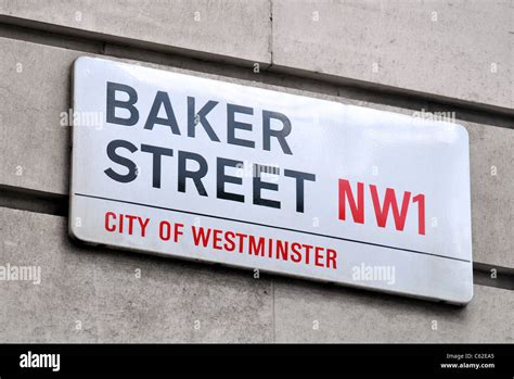 Baker Street Sign Marylebone London Britain Uk Stock Photo Alamy