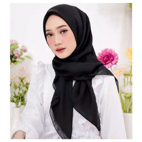 Jual Jilbab Paris Premium Hijab Kerudung Segi Empat Paris Polos Jadul