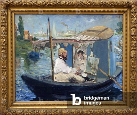 Image Of Claude Monet Painting In His Workshop Or Monet On