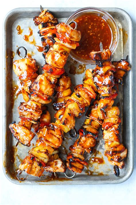 Bbq Pineapple Chicken Kabobs Damn Delicious