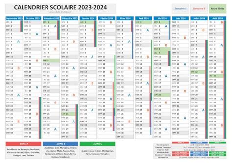 Calendrier Scolaire De La Zone A Dates Des Vacances