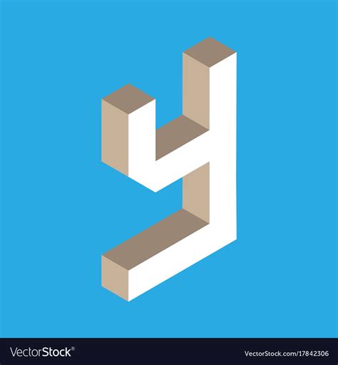 Isometric Letter Y Royalty Free Vector Image Vectorstock