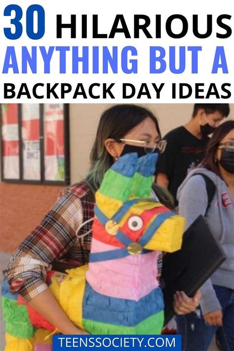 Funny Anything But A Backpack Day Ideas For School Spirit