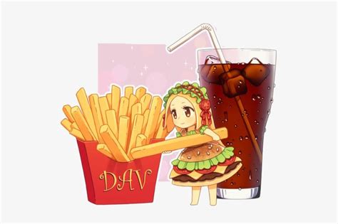 Hamburger Chibi Anime Drawing Food Anime Food Girl Chibi 564x515 Png Download Pngkit