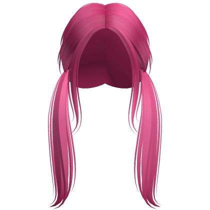 Long Scruffy Messy Wispy Pigtails Hot Pink Roblox
