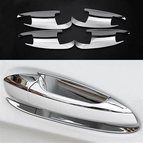 4x Chrome Door Handle Bowl Decorator Cover Trim For Mercedes Benz B Class W246 12 16 And C Class